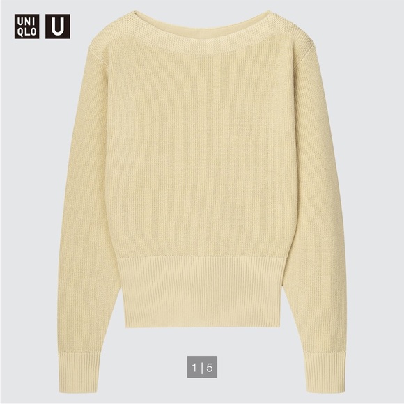 Uniqlo Sweaters - Uniqlo U High Twisted Boat Neck Sweater, Yellow, XS, Like New